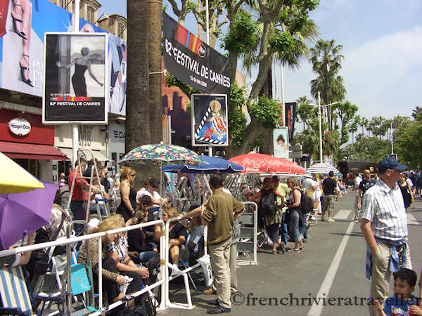 Crowded street during the Cannes Film Festival