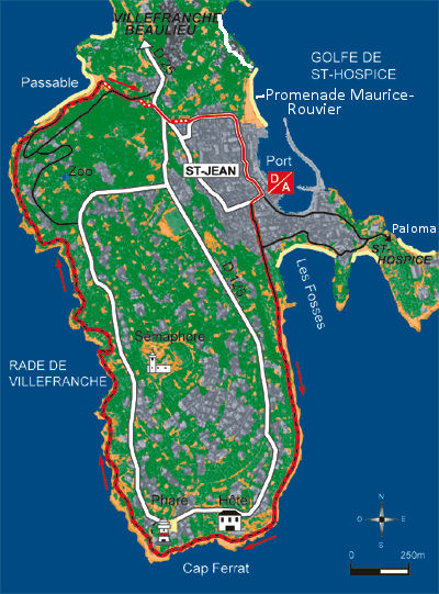 Cap Ferrat Walking Map