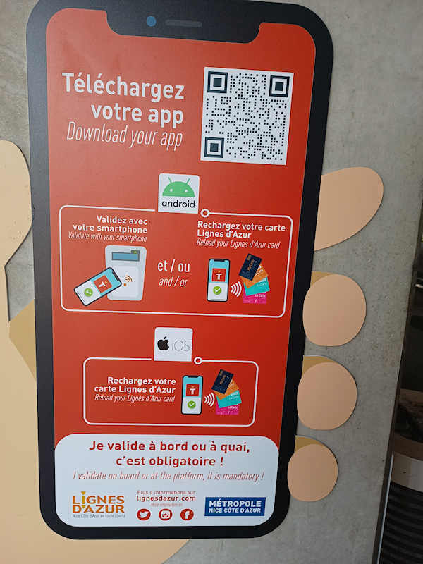 QR codes, Ligne d'Azur Airport