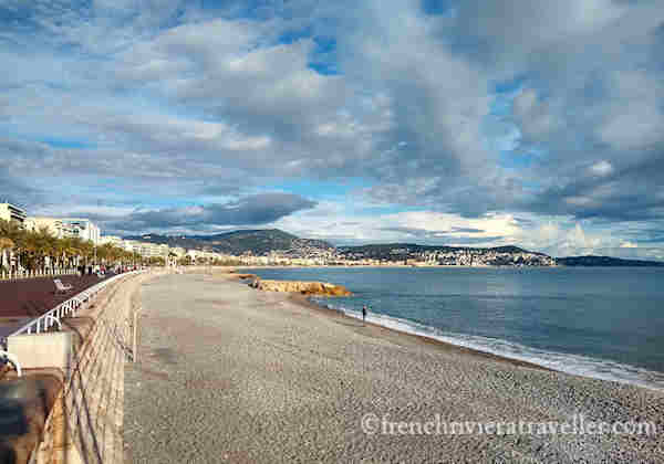 Promenade and beach in winter, Nice