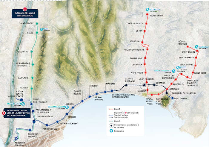 Nice Tramway Map